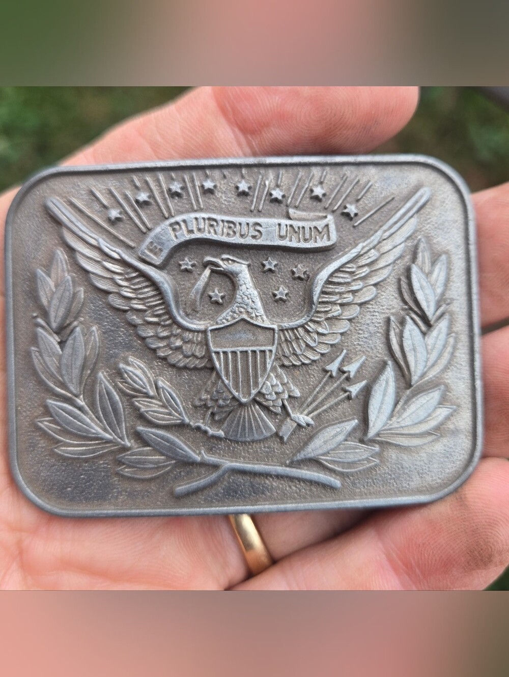 Vintage E Pluribus Unum Eagle Belt Buckle